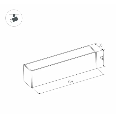 Светильник MAG-FLAT-45-L205-6W Warm3000 (BK, 100 deg, 24V) (Arlight, IP20 Металл, 3 года)