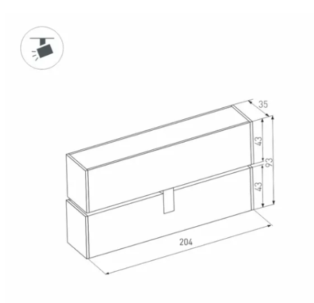Светильник MAG-FLAT-FOLD-45-S205-6W Warm3000 (BK, 100 deg, 24V) (Arlight, IP20 Металл, 3 года)