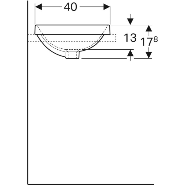 Раковина 50 см Geberit VariForm 500.710.01.2