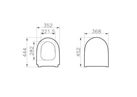 Тонкое сиденье для унитаза  Vitra Sento, микролифт