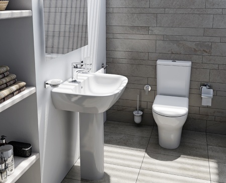 Комплект напольного унитаза Vitra Zentrum open-back, сиденье микролифт, механизм 3/6 л
