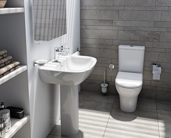 Комплект напольного унитаза Vitra Zentrum open-back, сиденье микролифт, механизм 3/6 л