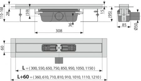 Душевой лоток AlcaPlast Professional APZ6-950