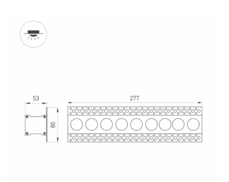 Светильник MS-ORIENT-BUILT-TRIMLESS-TC-S38x277-20W Day4000 (WH-BK, 30 deg, 230V) (Arlight, IP20 Металл, 5 лет) 