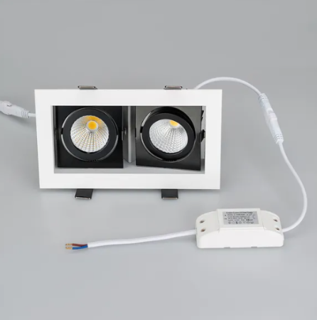 Светильник CL-KARDAN-S180x102-2x9W Day (WH-BK, 38 deg) (Arlight, IP20 Металл, 3 года)