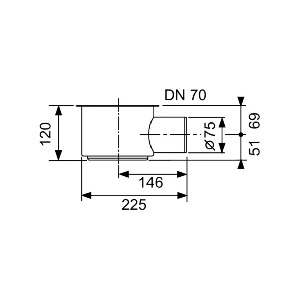 TECE TECEdrainline Сифон DN 70 1,2 л/с 650002