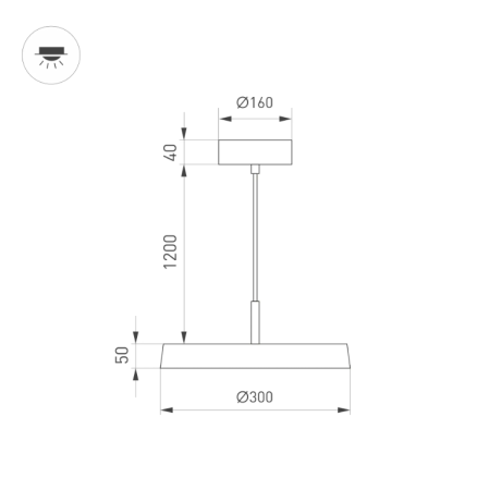 Светильник SP-ELEGANT-R300-17W Day4000 (BK, 120 deg, 230V) (Arlight, IP20 Металл, 3 года)