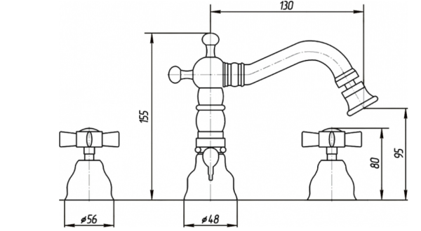 Смеситель для биде Migliore Princeton ML.PRN-825 BR