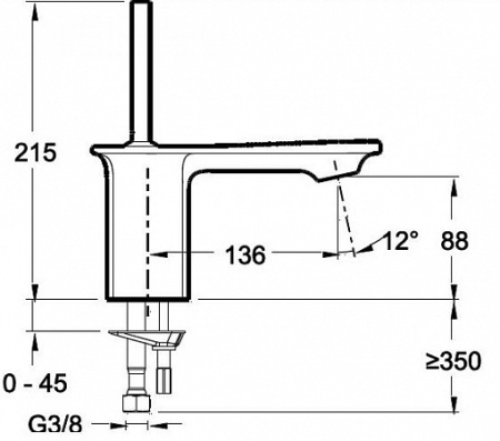 Смеситель для раковины Jacob Delafon Stance E14760-CP
