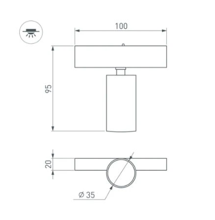 Светильник MAG-SPOT-25-R65-5W Day4000 (BK, 30 deg, 24V) (Arlight, IP20 Металл, 3 года)