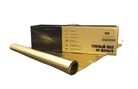 ТЕПЛЫЙ ПОЛ ПОД ЛАМИНАТ ЗОЛОТОЕ СЕЧЕНИЕ GS-375-2,5 НА ФОЛЬГЕ