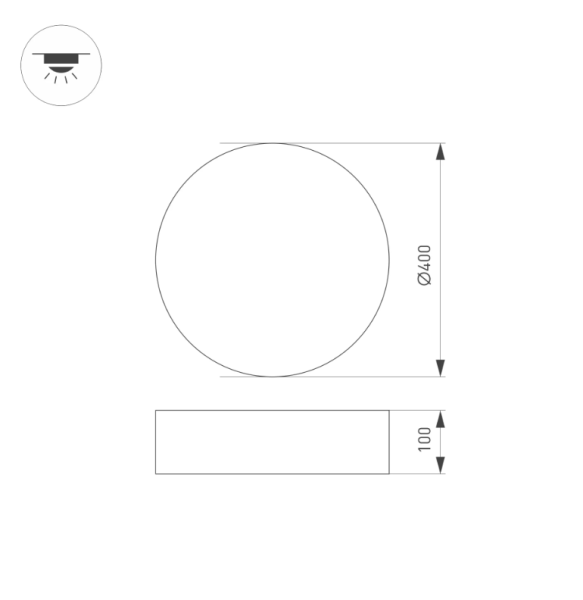 Светильник SP-TOR-PILL-PRISM-R400-25W Warm3000 (BK, 100 deg, 230V) (Arlight, IP20 Металл, 3 года)