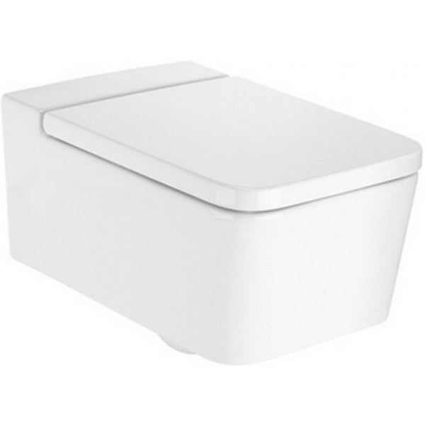 Крышка для унитаза Roca Inspira Square Soft Close, петли хром 