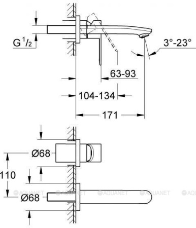 Смеситель для раковины Grohe Eurostyle Cosmopolitan 19571002